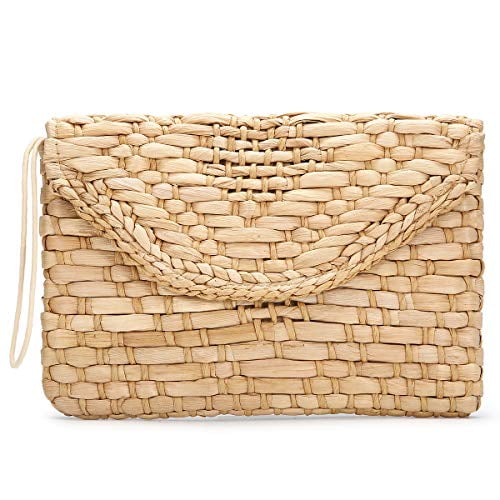 Straw Clutch Purse JOSEKO Women Straw Envelope Bag Wallet Summer Beach Handbag Beach Clutch Purse Straw Clutch Purse JOSEKO Women Straw Envelope Bag Wallet Summer Beach Handbag Beach Clutch Purse